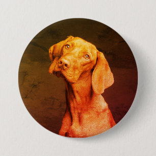 Badge Rond 7,6 Cm Vizsla