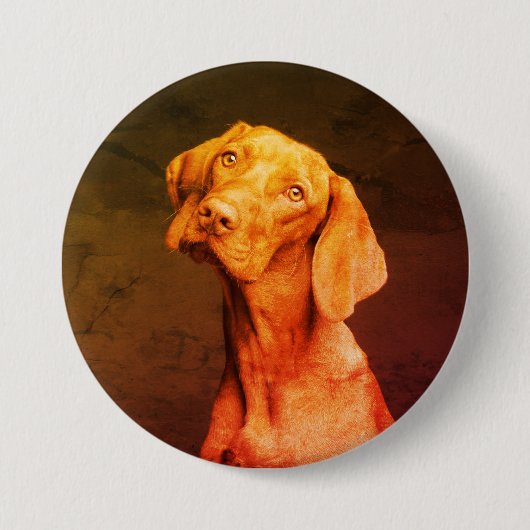Badge Rond 7,6 Cm Vizsla (Devant)