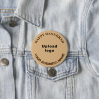 Vœu d'affaires de Hanoucca sur un fond rond brun c