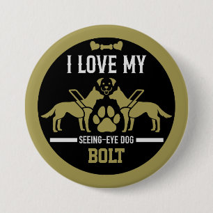 Badge Rond 7,6 Cm Voir un cadeau de chien oeil
