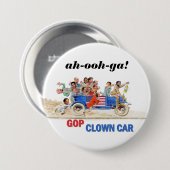 Badge Rond 7,6 Cm Voiture de clown de GOP (Devant & derrière)