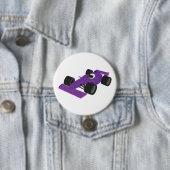 Badge Rond 7,6 Cm Voiture de course F1 (En situation)