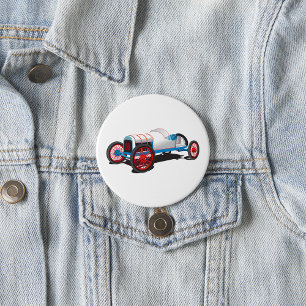 Badge Rond 7,6 Cm Voiture de course vintage classique Auto