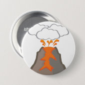Badge Rond 7,6 Cm Volcan (Devant & derrière)