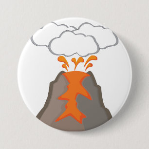 Badge Rond 7,6 Cm Volcan