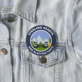 Badge Rond 7,6 Cm Voler les coeurs et faire exploser les pains (En situation)