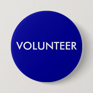 BADGE ROND 7,6 CM VOLONTAIRE