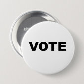 Badge Rond 7,6 Cm Vote (Devant & derrière)