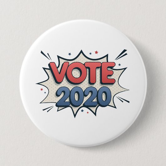 Badge Rond 7,6 Cm Vote 2020 (Devant)