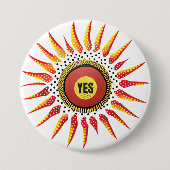 Badge Rond 7,6 Cm Vote Oui Voix autochtone au Parlement (Devant)