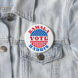 Badge Rond 7,6 Cm Vote pour Kamala Harris Retro Patriotic