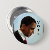 BADGE ROND 7,6 CM VOTE POUR LE CHANGEMENT (Devant & derrière)