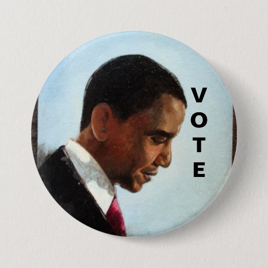 BADGE ROND 7,6 CM VOTE POUR LE CHANGEMENT (Devant)