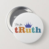 Badge Rond 7,6 Cm Vote pour tRuth - Bouton RBG (Devant & derrière)