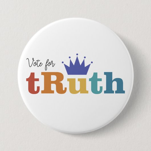Badge Rond 7,6 Cm Vote pour tRuth - Bouton RBG (Devant)
