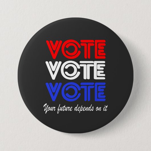 Badge Rond 7,6 Cm Vote Vote (Devant)
