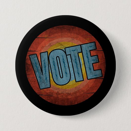 BADGE ROND 7,6 CM VOTER VINTAGE (Devant)