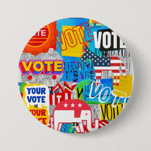 Badge Rond 7,6 Cm Votez !