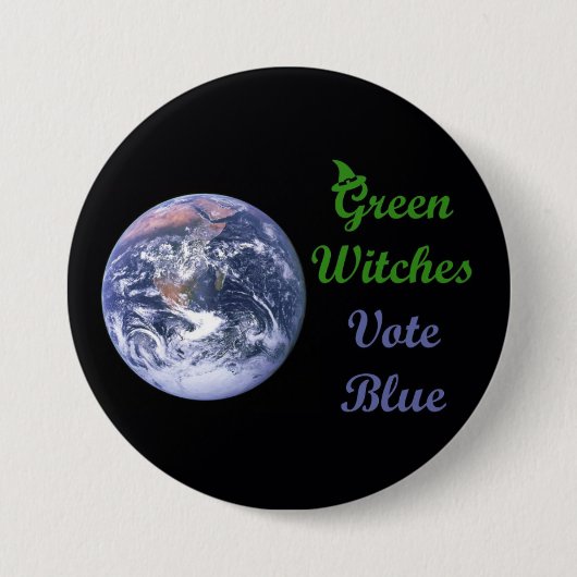 Badge Rond 7,6 Cm Votez des sorcières vertes (Devant)