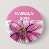 Badge Rond 7,6 Cm VOTEZ ! Kamala 2024 (Devant)