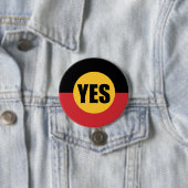 Badge Rond 7,6 Cm Votez oui (En situation)