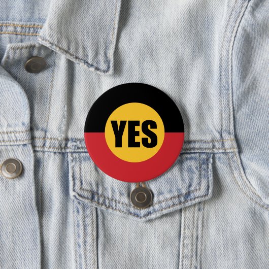Badge Rond 7,6 Cm Votez oui (En situation)