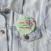 Badge Rond 7,6 Cm Votre bouton personnalisé avec image et texte (En situation)