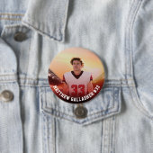 Badge Rond 7,6 Cm Votre photo de sport | Bouton photo de l'équipe pe (En situation)