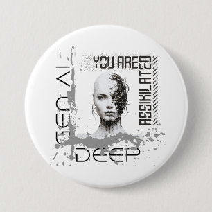 Badge Rond 7,6 Cm Vous êtes assimilés, êtes-vous au courant ?