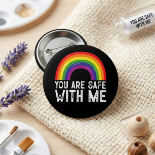 Badge Rond 7,6 Cm Vous êtes en sécurité avec moi Citation de soutien