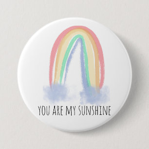Badge Rond 7,6 Cm Vous êtes mon eau de soleil aquarelle arc-en-ciel