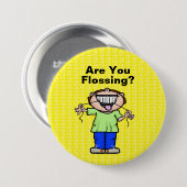 Badge Rond 7,6 Cm Vous Flottez ? Bouton (Devant & derrière)