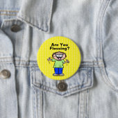 Badge Rond 7,6 Cm Vous Flottez ? Bouton (En situation)