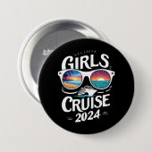 Badge Rond 7,6 Cm Voyage de croisière pour filles 2024 Amateurs de v (Devant & derrière)