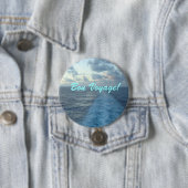 Badge Rond 7,6 Cm Voyage de fève de sillage (En situation)