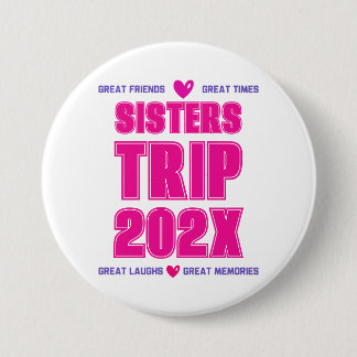 Badge Rond 7,6 Cm Voyage en famille 202X Année personnalisée Vacance