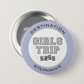 Badge Rond 7,6 Cm Voyage entre filles 2022 Week-end de vacances pers (Devant & derrière)