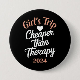 Badge Rond 7,6 Cm Voyage Fille 2024 Moins Cher que les Vacances Thér