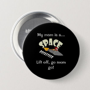 Badge Rond 7,6 Cm Voyage spatial d'un rocketteur