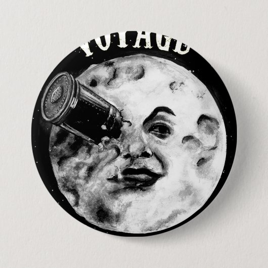 Badge Rond 7,6 Cm Voyage sur la Lune (Le Voyage dans la Lune) (Devant)