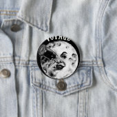 Badge Rond 7,6 Cm Voyage sur la Lune (Le Voyage dans la Lune) (En situation)