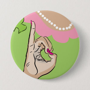 Badge Rond 7,6 Cm Vrai joli amusement de sororité de fille