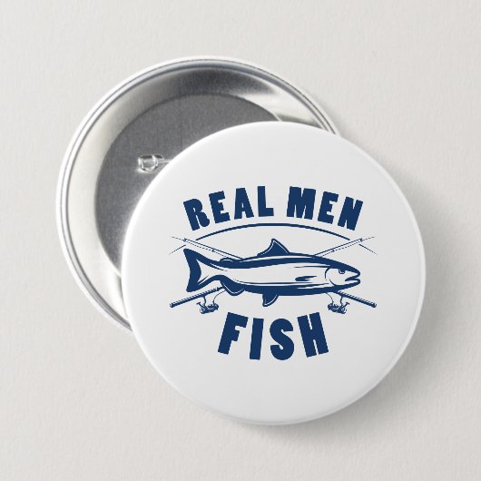 Badge Rond 7,6 Cm Vrai poisson (Devant & derrière)