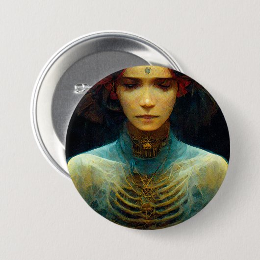 Badge Rond 7,6 Cm Vue interne Imaginaire Sci-Fi (Devant & derrière)
