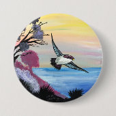 Badge Rond 7,6 Cm Vue Oiseaux (Devant)