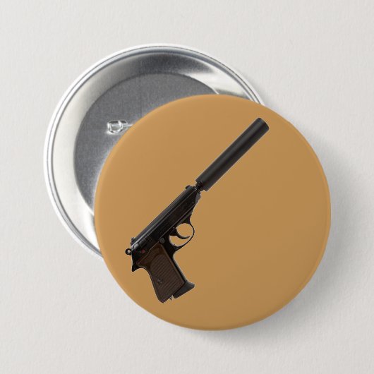 Badge Rond 7,6 Cm Walther PPK semi-automatique (Devant & derrière)