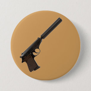 Badge Rond 7,6 Cm Walther PPK semi-automatique