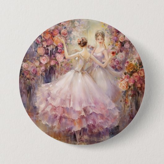 Badge Rond 7,6 Cm Waltz of the Flowers Nutcracker Ballet (Devant)