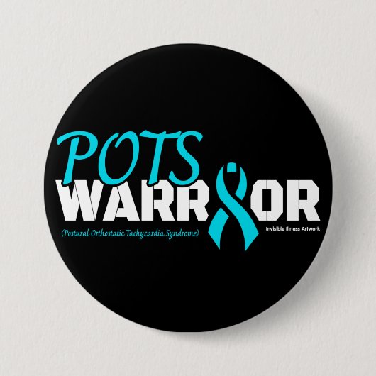 BADGE ROND 7,6 CM WARRIOR...POTS (Devant)