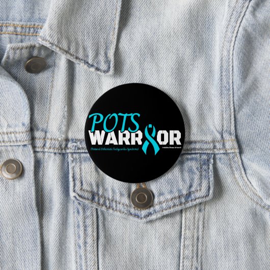 BADGE ROND 7,6 CM WARRIOR...POTS (En situation)